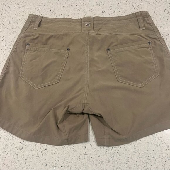 KUHL Outdoor Tan Hiking Shorts | Snap Button, Zip & Drawstring | Women’s Sz 10 - Picture 7 of 10
